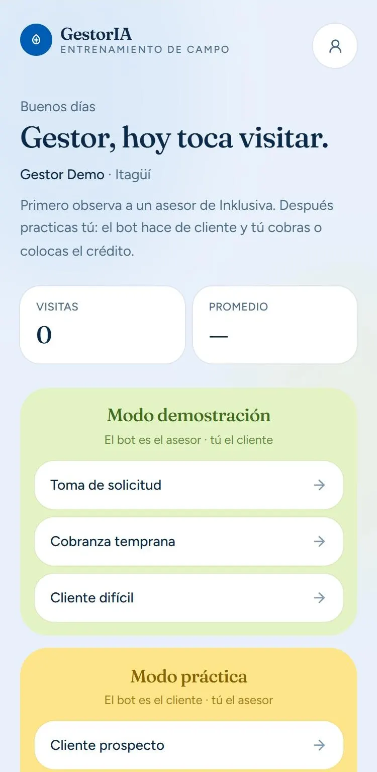 GestorIA. Inicio