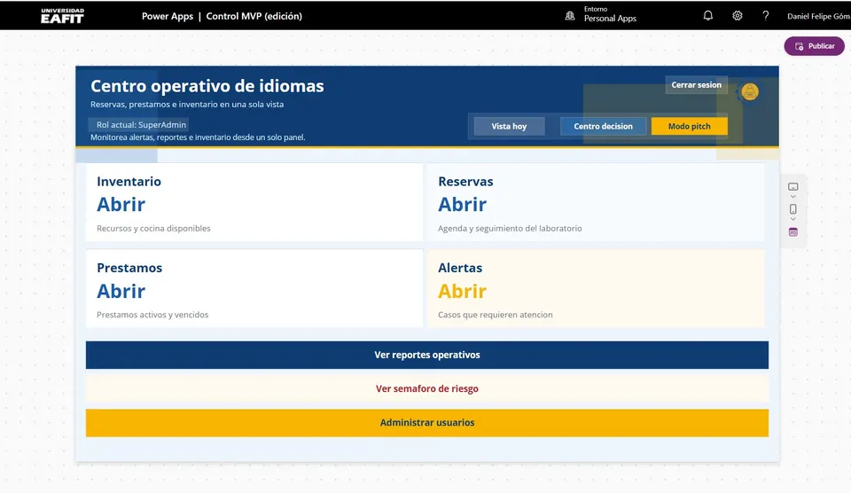 Recursos EAFIT. Centro operativo