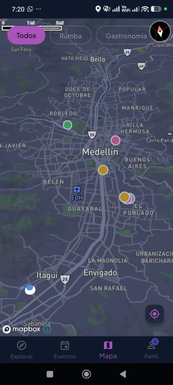 K-hace. Mapa