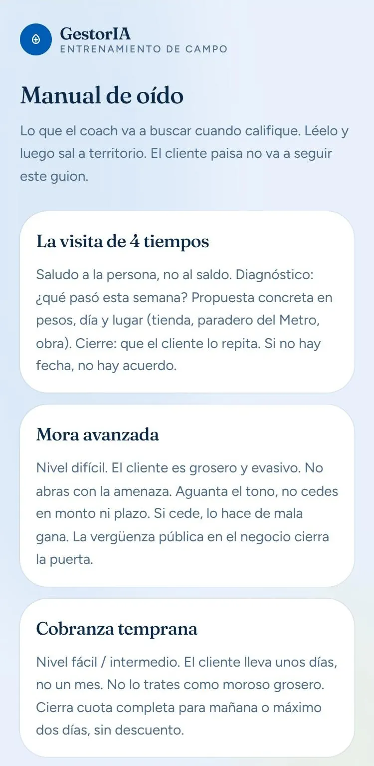 GestorIA. Manual de oido